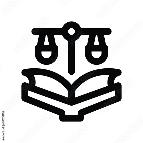 law book icon. vector line icon for your website, mobile, presentation, and logo design.