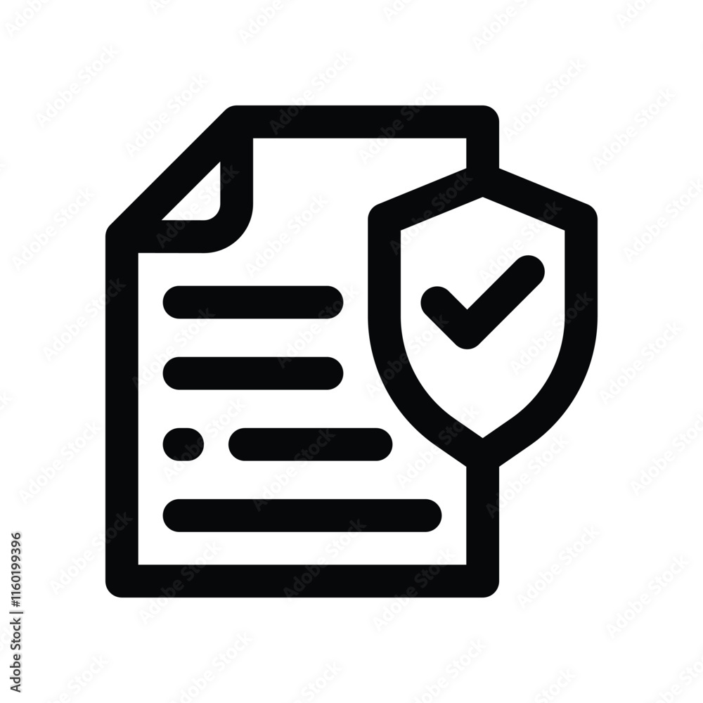 document protection icon. vector line icon for your website, mobile, presentation, and logo design. document protection icon. vector line icon for your website, mobile, presentation, and logo design.