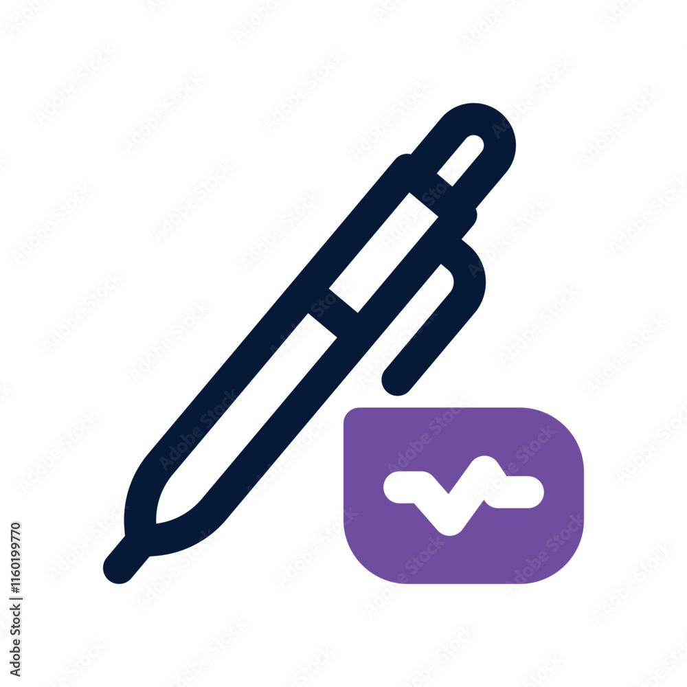 signature icon. vector dual tone icon for your website, mobile, presentation, and logo design.