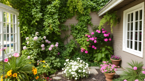 Beautiful flowers in the garden