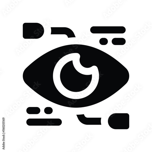 bionic eye icon. vector glyph icon for your website, mobile, presentation, and logo design.