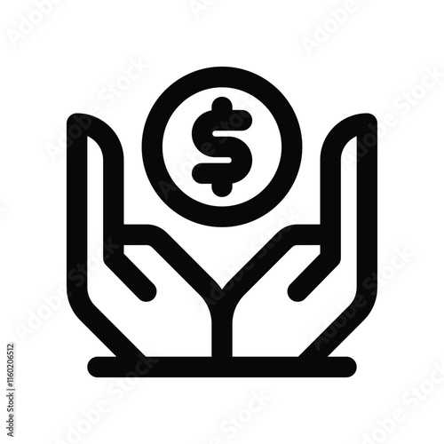 save money icon. vector line icon for your website, mobile, presentation, and logo design.