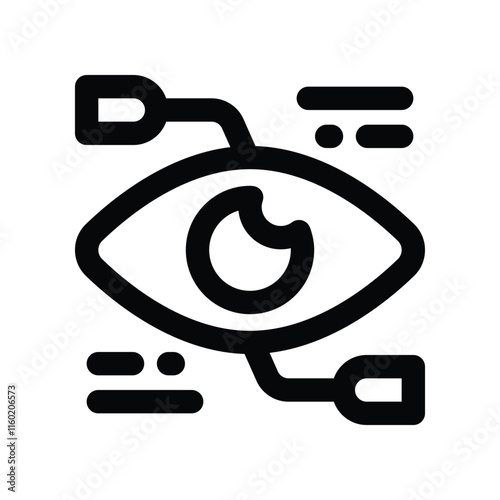 bionic eye icon. vector line icon for your website, mobile, presentation, and logo design.