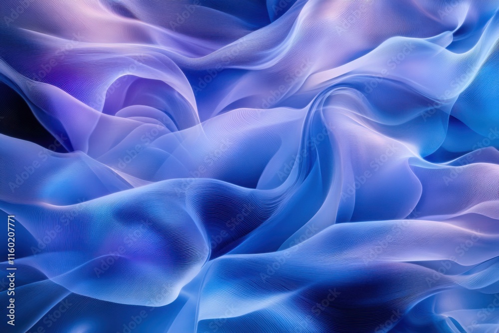 Obraz premium Soft flowing fabric colors create a calm and serene atmosphere in a digital art composition