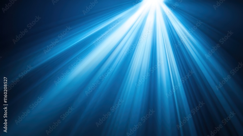 Abstract blue light rays converging to a bright point. Abstract blue light rays converging to a bright point.