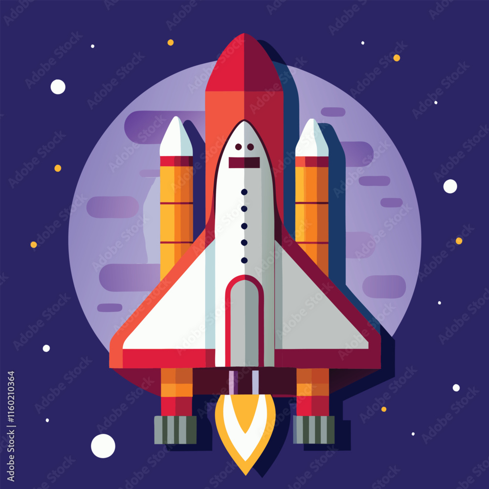 Obraz premium space shuttle vector