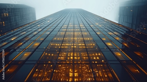 Wallpaper Mural Illuminated Skyscraper, Urban Majesty Torontodigital.ca