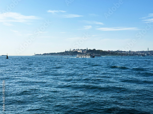 Sea of Marmara at Bosporus Strait in İstanbul, Turkey photo