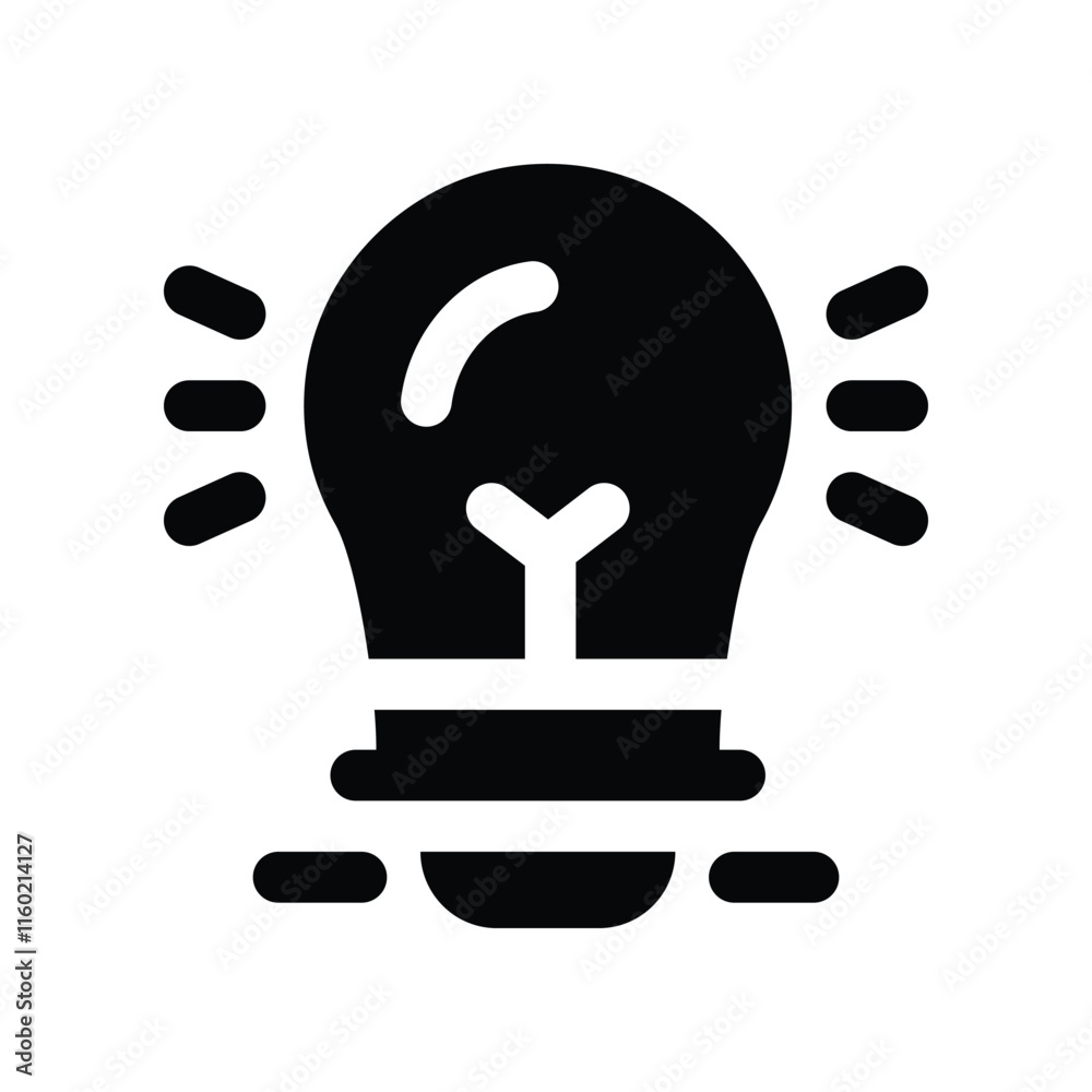light bulb icon. vector glyph icon for your website, mobile, presentation, and logo design. light bulb icon. vector glyph icon for your website, mobile, presentation, and logo design.