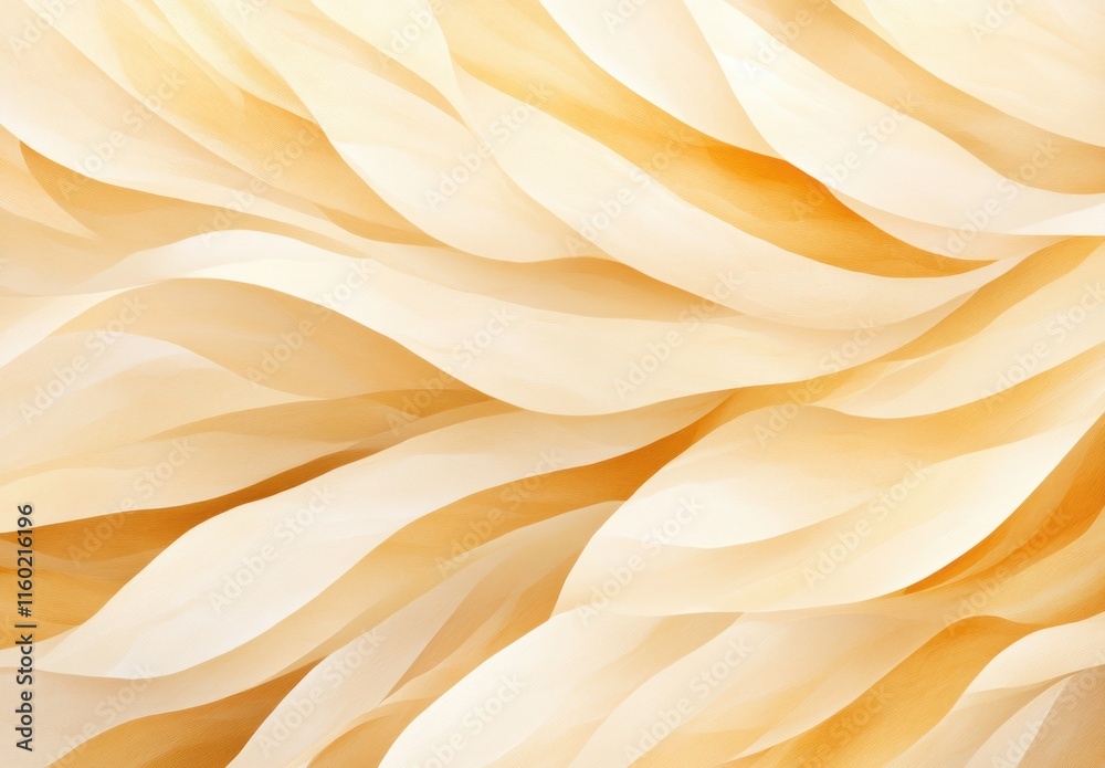 Fototapeta premium 柔らかな曲線が重なる淡い色合いの抽象的なデザイン