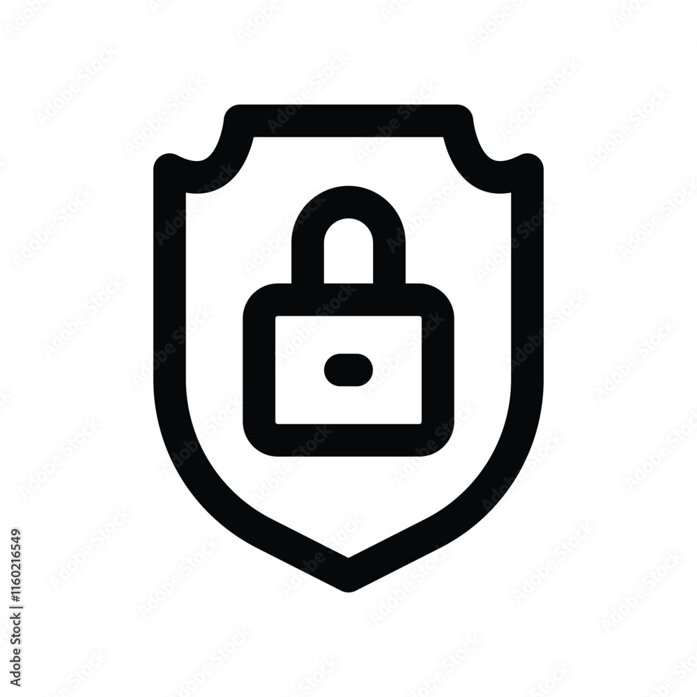 security icon. vector line icon for your website, mobile, presentation, and logo design. security icon. vector line icon for your website, mobile, presentation, and logo design.