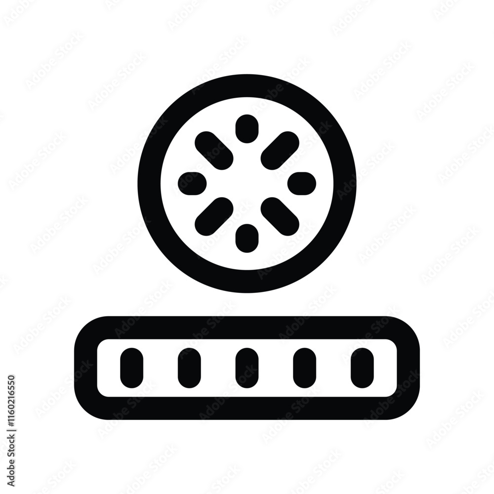 loading bar icon. vector line icon for your website, mobile, presentation, and logo design. loading bar icon. vector line icon for your website, mobile, presentation, and logo design.