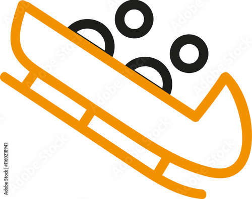 Bob sleigh sports icon