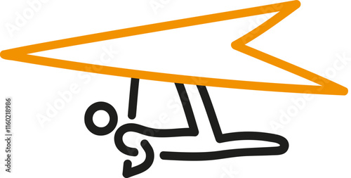 Hang gliding sports icon