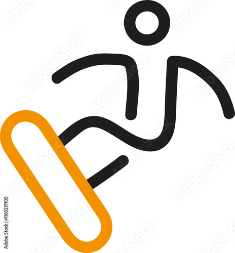 Snowboarding sports icon