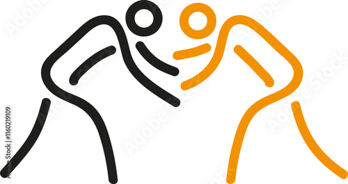 Wrestling sports icon