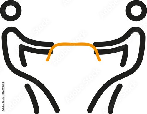 Tug of war sports icon