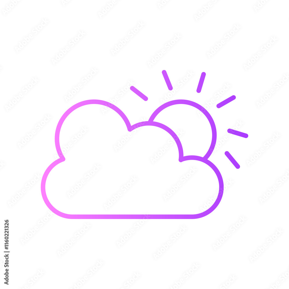 cloudy gradient icon cloudy gradient icon