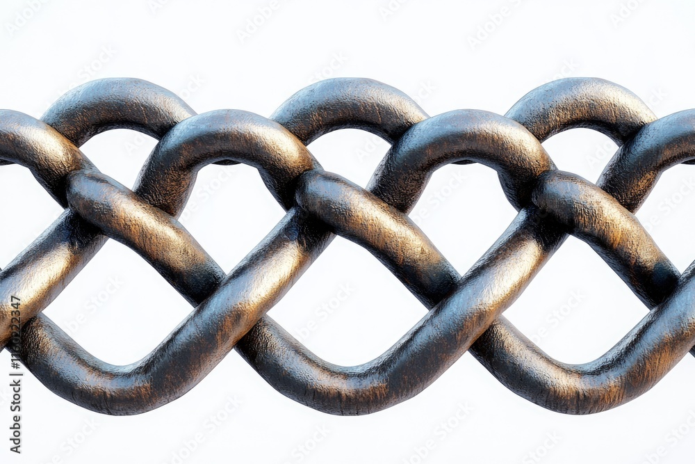 Fototapeta premium Intertwined metal wires creating a strong and decorative pattern