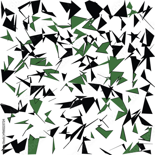 Abstract Geometric Pattern: Shattered Triangles Design