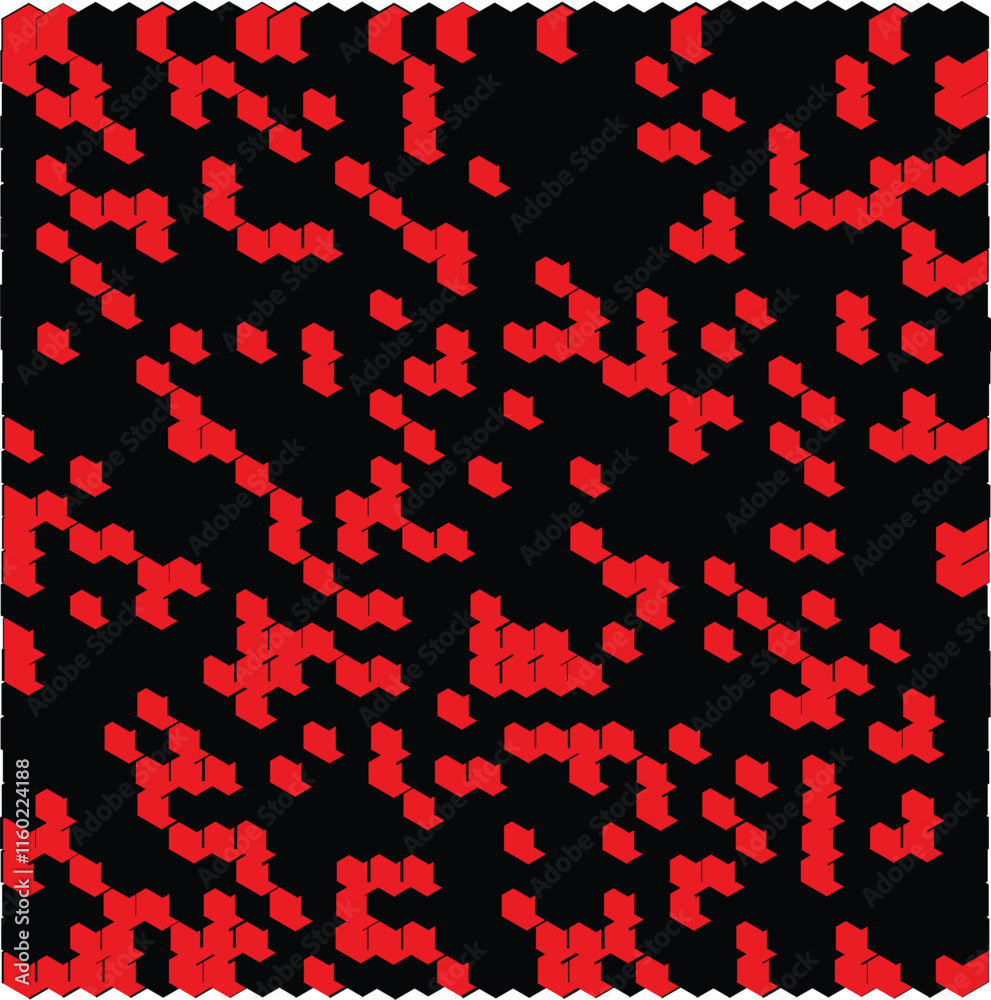 Abstract Geometric Pattern: Black and Yellow Triangle Chaos Abstract Geometric Pattern: Black and Yellow Triangle Chaos