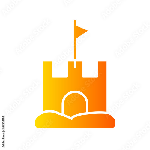 sandcastle gradient icon