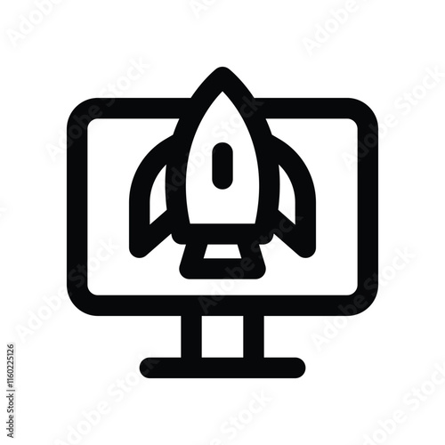 startup icon. vector line icon for your website, mobile, presentation, and logo design.