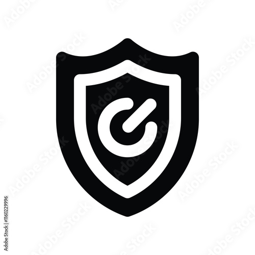shield icon. vector glyph icon for your website, mobile, presentation, and logo design.