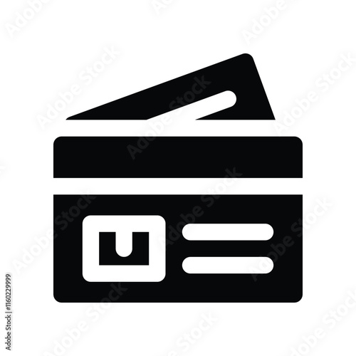 credit card icon. vector glyph icon for your website, mobile, presentation, and logo design.