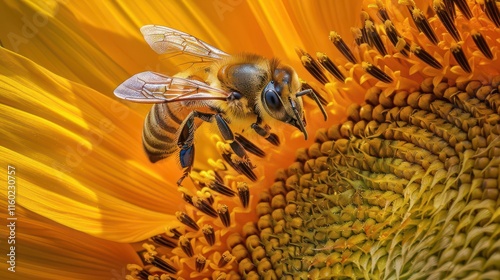 Vibrant Garden Harmony. A symphony of colors and pollination photo