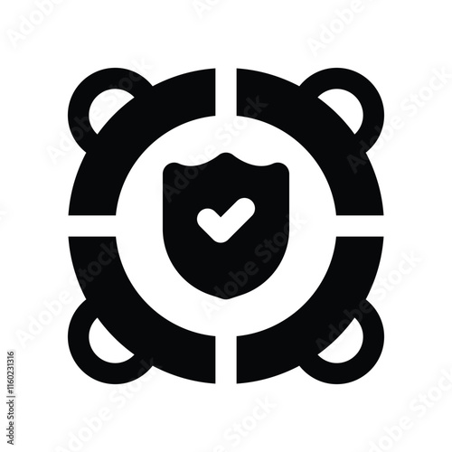 lifesaver icon. vector glyph icon for your website, mobile, presentation, and logo design.