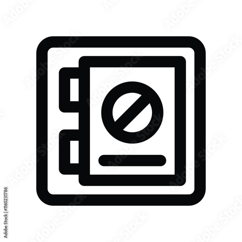 safe box icon. vector line icon for your website, mobile, presentation, and logo design.