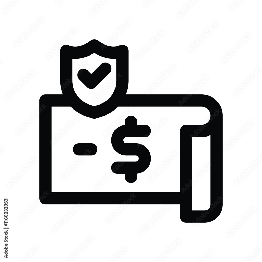 financial insurance icon. vector line icon for your website, mobile, presentation, and logo design. financial insurance icon. vector line icon for your website, mobile, presentation, and logo design.