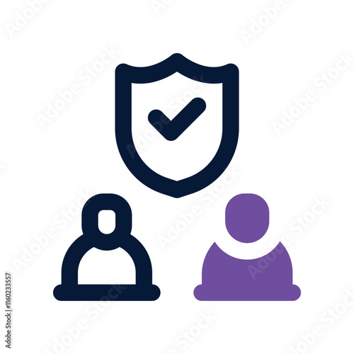 family insurance icon. vector dual tone icon for your website, mobile, presentation, and logo design. photo