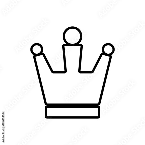 crown icon, simple flat style, illustration, logo sign symbol pictogram template, for ui or ux isolated on white for mobile app, editable