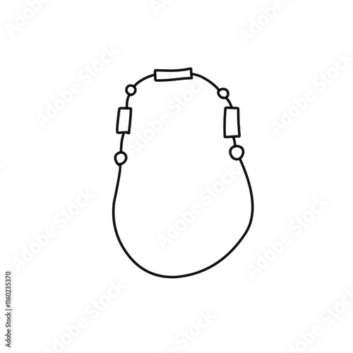 necklace jewelry line icon
