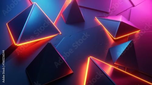 Wallpaper Mural Vibrant Geometric Symphony. Abstract lighting and design concept Torontodigital.ca