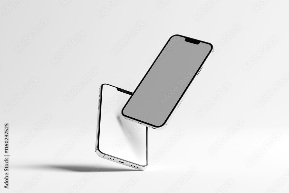 Smartphone Mockup with Minimal Design for Presentation and Branding Smartphone Mockup with Minimal Design for Presentation and Branding