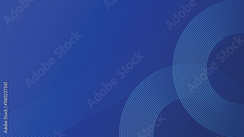 Blue abstract background with glowing circles lines. Backgrounabstract graphic elements for presentation background design