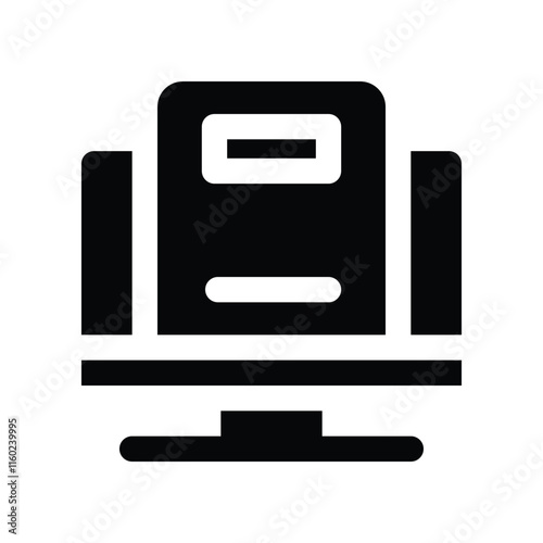 electronic book icon. vector glyph icon for your website, mobile, presentation, and logo design.