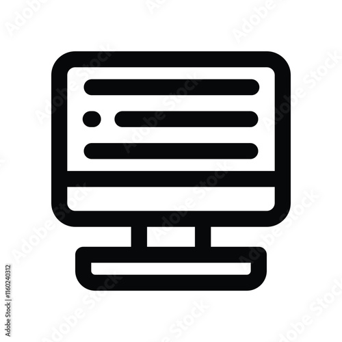 e learning icon. vector line icon for your website, mobile, presentation, and logo design.