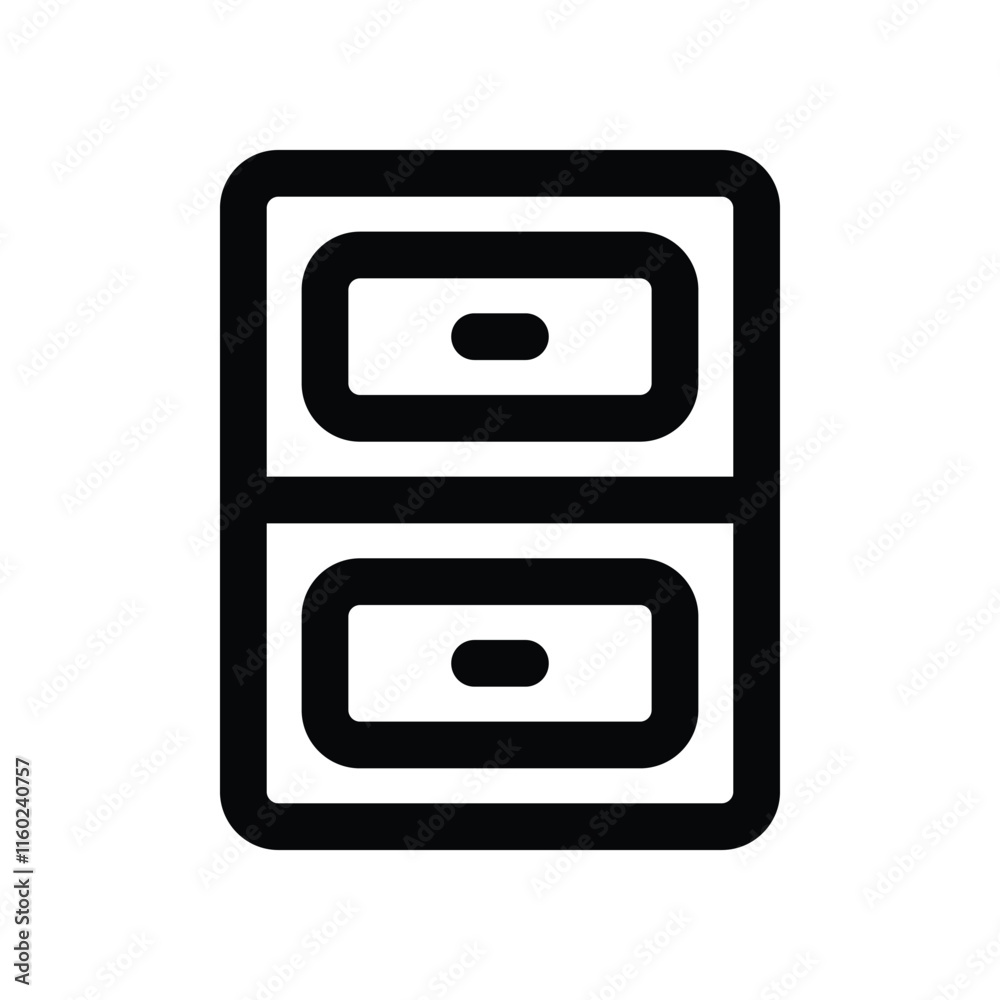 chest of drawers icon. vector line icon for your website, mobile, presentation, and logo design. chest of drawers icon. vector line icon for your website, mobile, presentation, and logo design.
