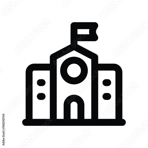 school icon. vector line icon for your website, mobile, presentation, and logo design.
