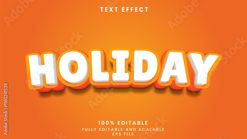 Holiday editable text effect