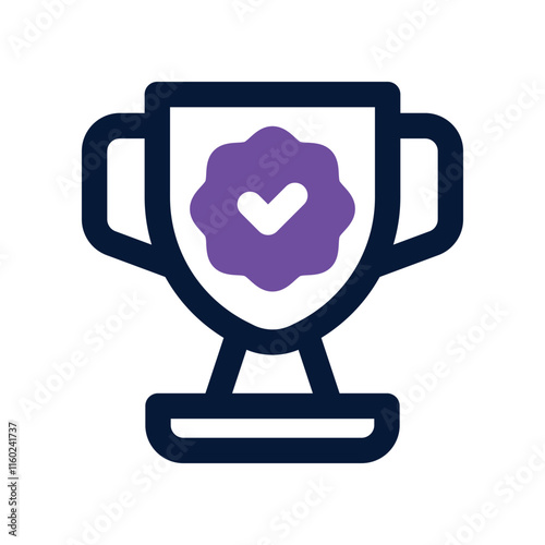 trophy icon. vector dual tone icon for your website, mobile, presentation, and logo design.