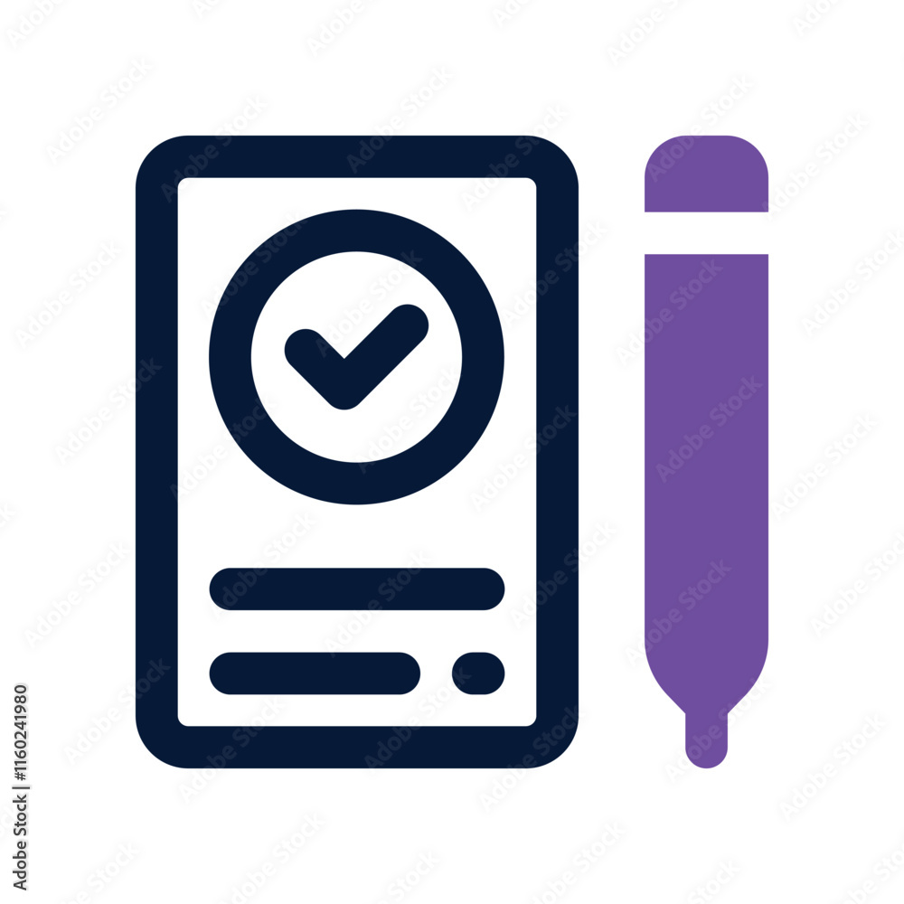 exam icon. vector dual tone icon for your website, mobile, presentation, and logo design.