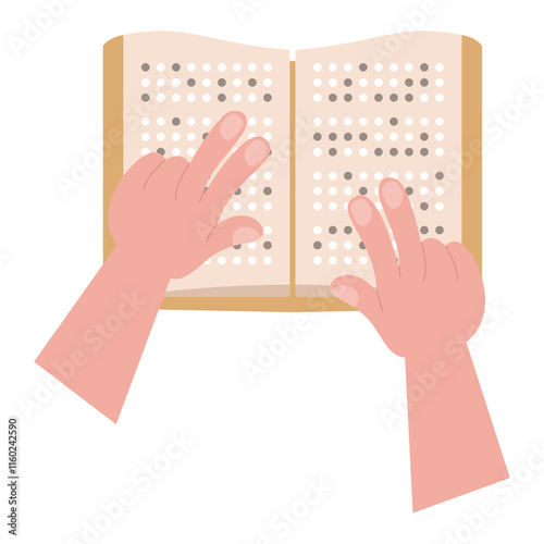 Braille Book with Hands