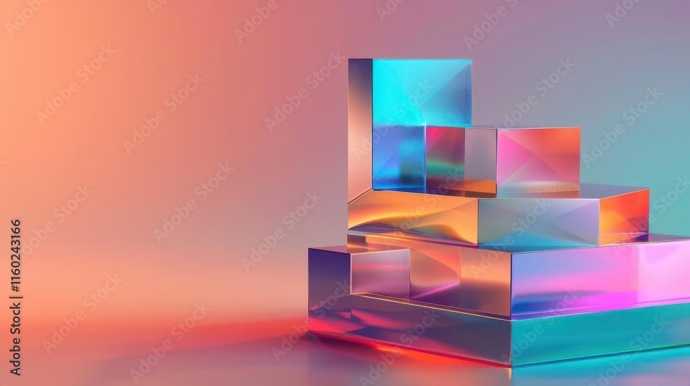 Ethereal Geometry. Abstract liquid shapes and vibrant hues concept Ethereal Geometry. Abstract liquid shapes and vibrant hues concept