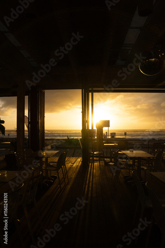 sunset at coworking space