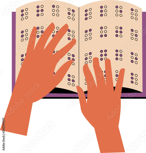 Braille Book with Hands